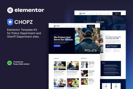 Chopz- Police and Sheriff Department Elementor Template Kit