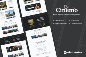 Cinemo – Video Streaming Website Elementor Template Kit