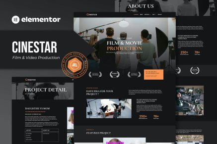 Cinestar- Film and Video Production Elementor Template Kit