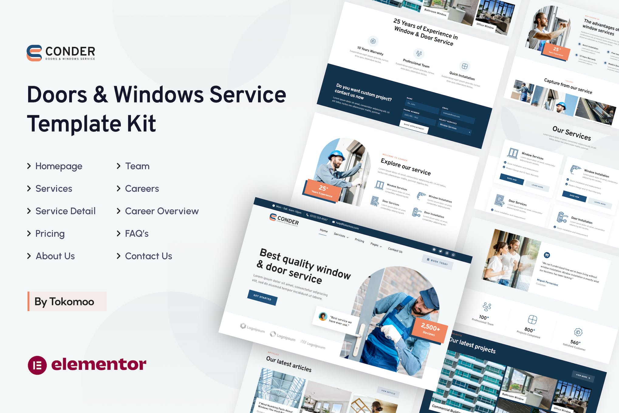 Conder- Doors and Windows Service Elementor Template Kit