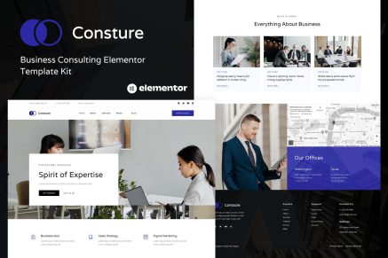 Consture- Business Consulting Elementor Template Kit