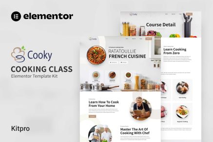Cooky- Cooking Class Elementor Template Kit