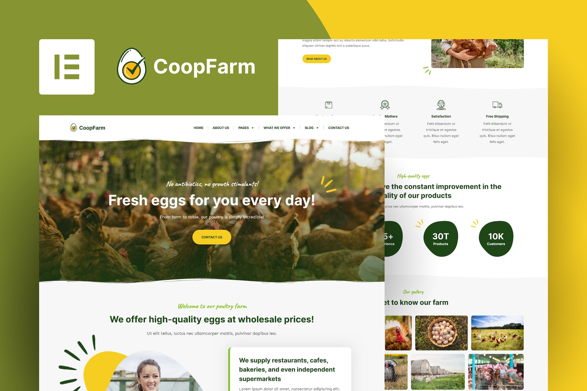 CoopFarm- Poultry Farm Elementor Template Kit