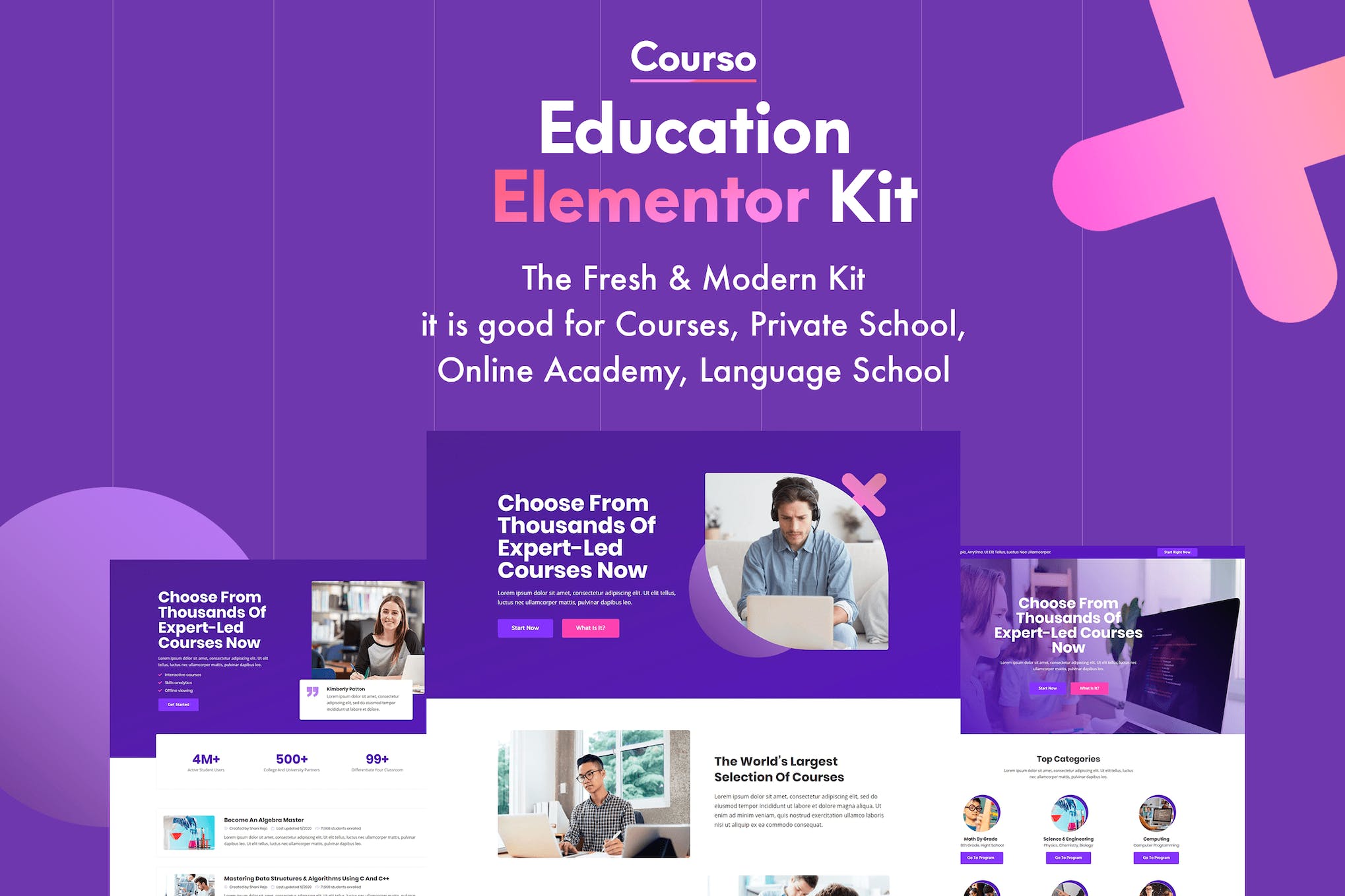 Courso- Online University and Courses Elementor Template Kit