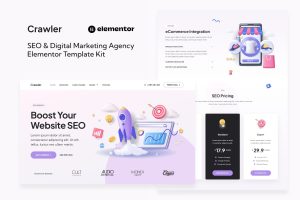 Crawler – SEO & Digital Marketing Agency Elementor Template Kit