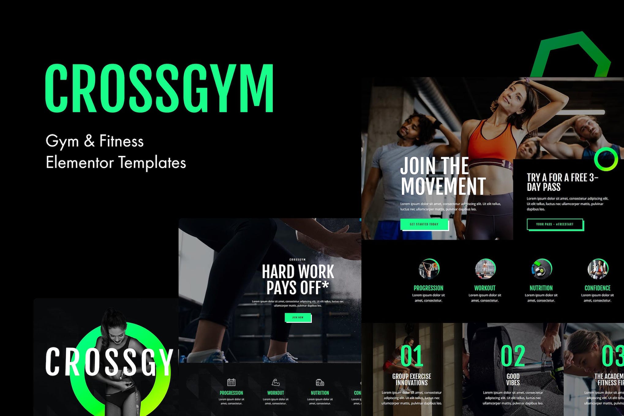 CrossGym- Gym and Fitness Elementor Template Kit