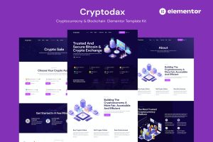 Cryptodax – Cryptocurrency & Blockchain Elementor Template Kit