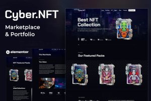CyberNFT Marketplace and Portfolio Elementor Template Kit