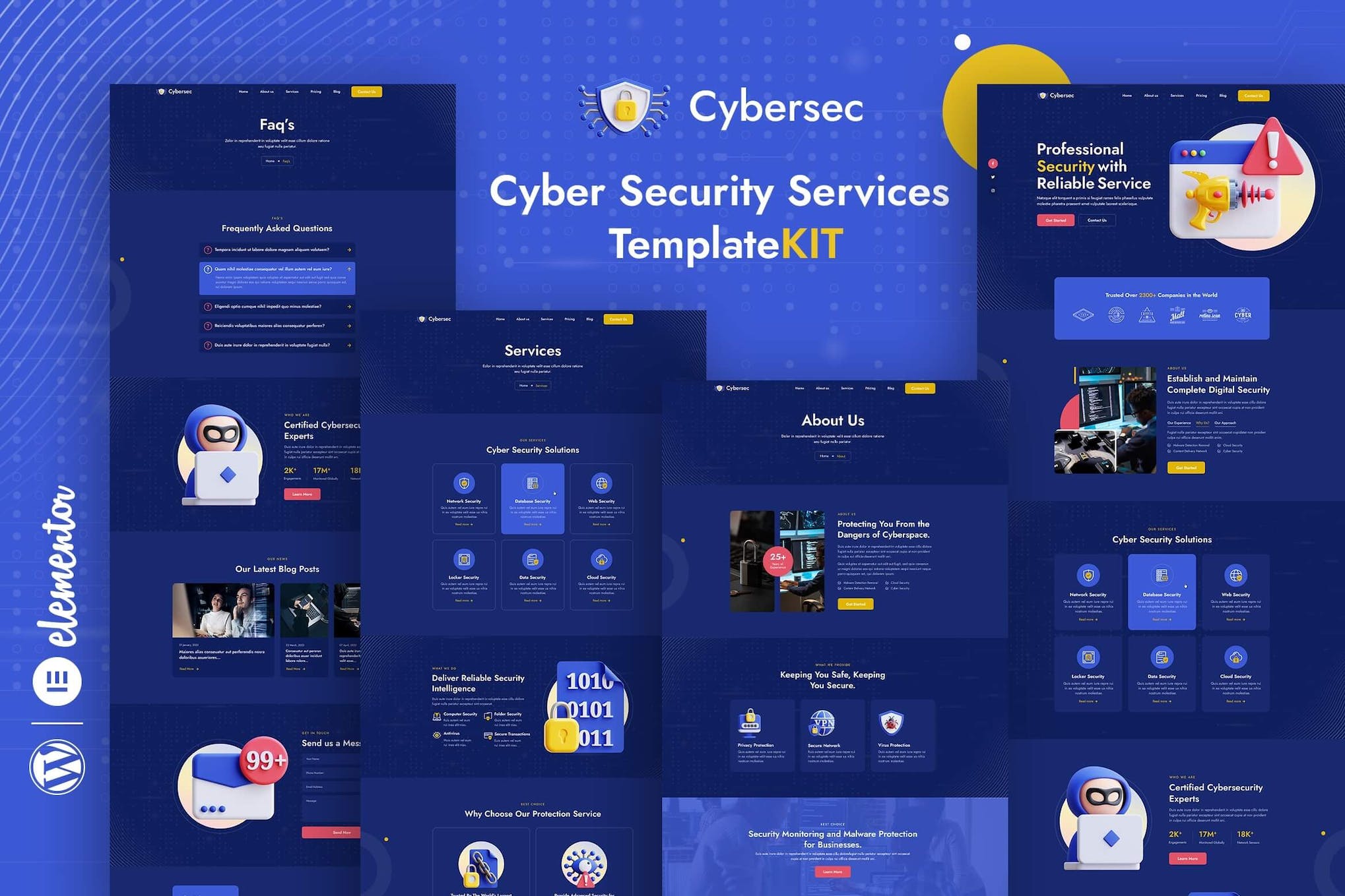 Cybersec- Security Services Elementor Template Kit