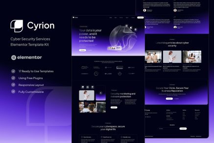 Cyrion- Cyber Security Services Elementor Template Kit
