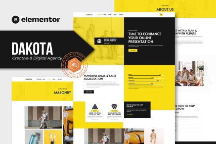 Dakota- Creative and Digital Agency Elementor Template Kit