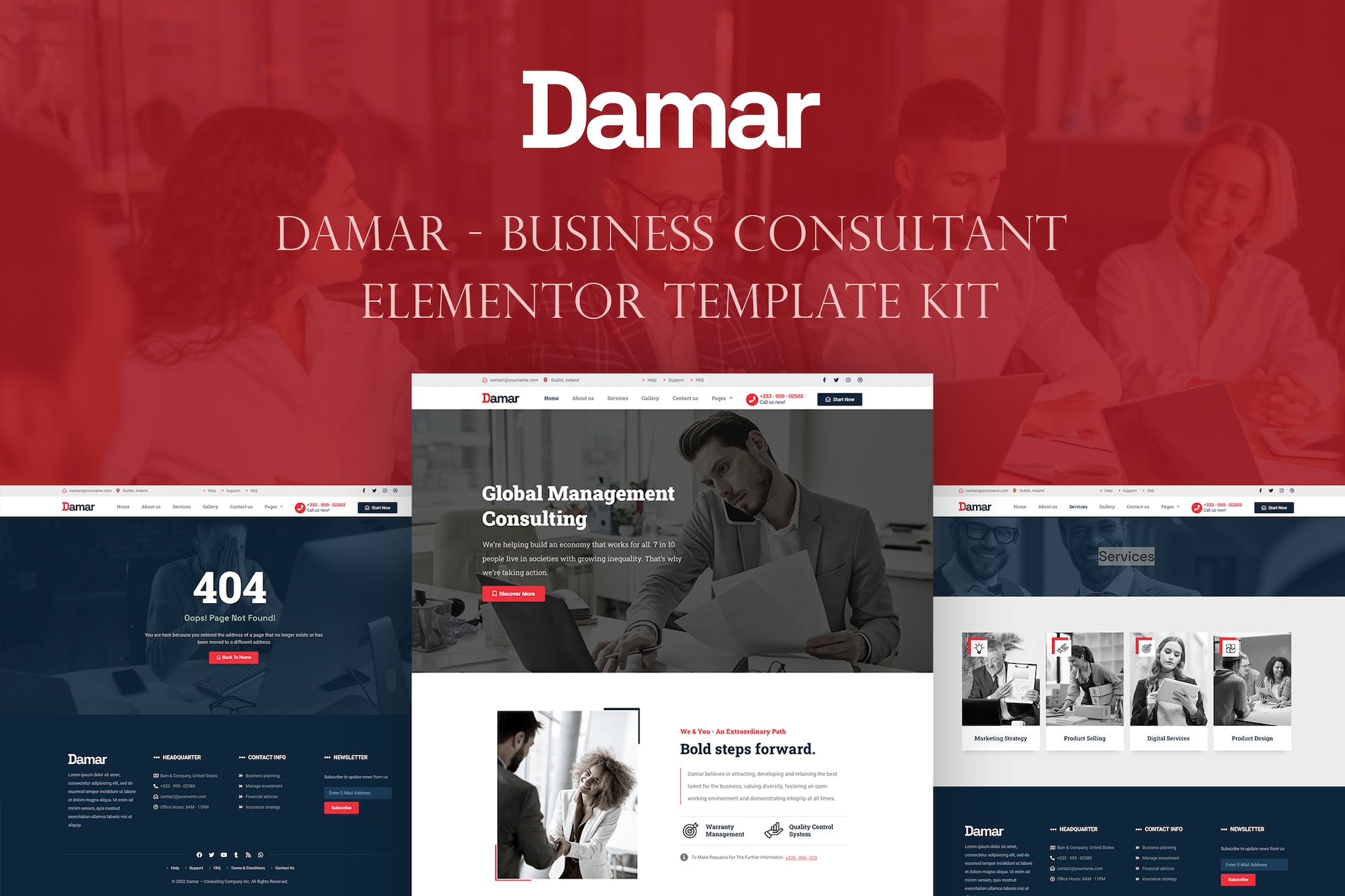 Damar- Business Consultant Elementor Template Kit