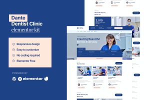 Dante – Dentist & Dental Clinic Elementor Template Kit