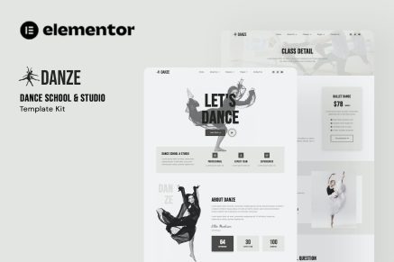 Danze- Dance Studio School Elementor Template Kit
