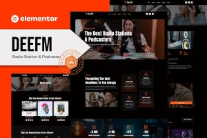 DeeFM – Radio Station & Podcaster Elementor Pro Template Kit