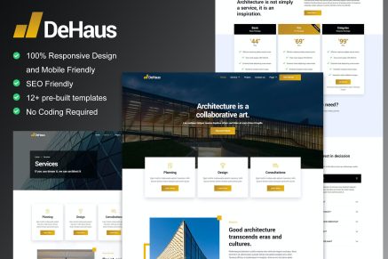 Dehaus- Interior Design and Architecture Elementor Template Kit