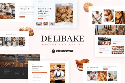 Delibake- Bakery and Pastry Elementor Template Kit