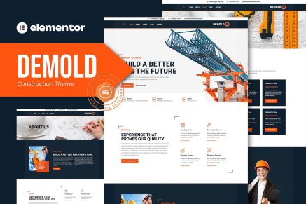 Demold- Construction Elementor Template Kit