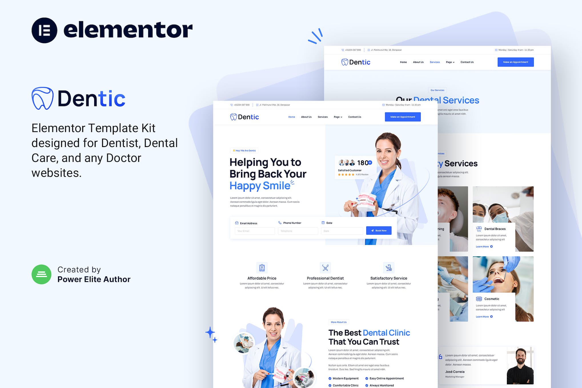 Dentic- Dentist and Dental Clinic Elementor Template Kit