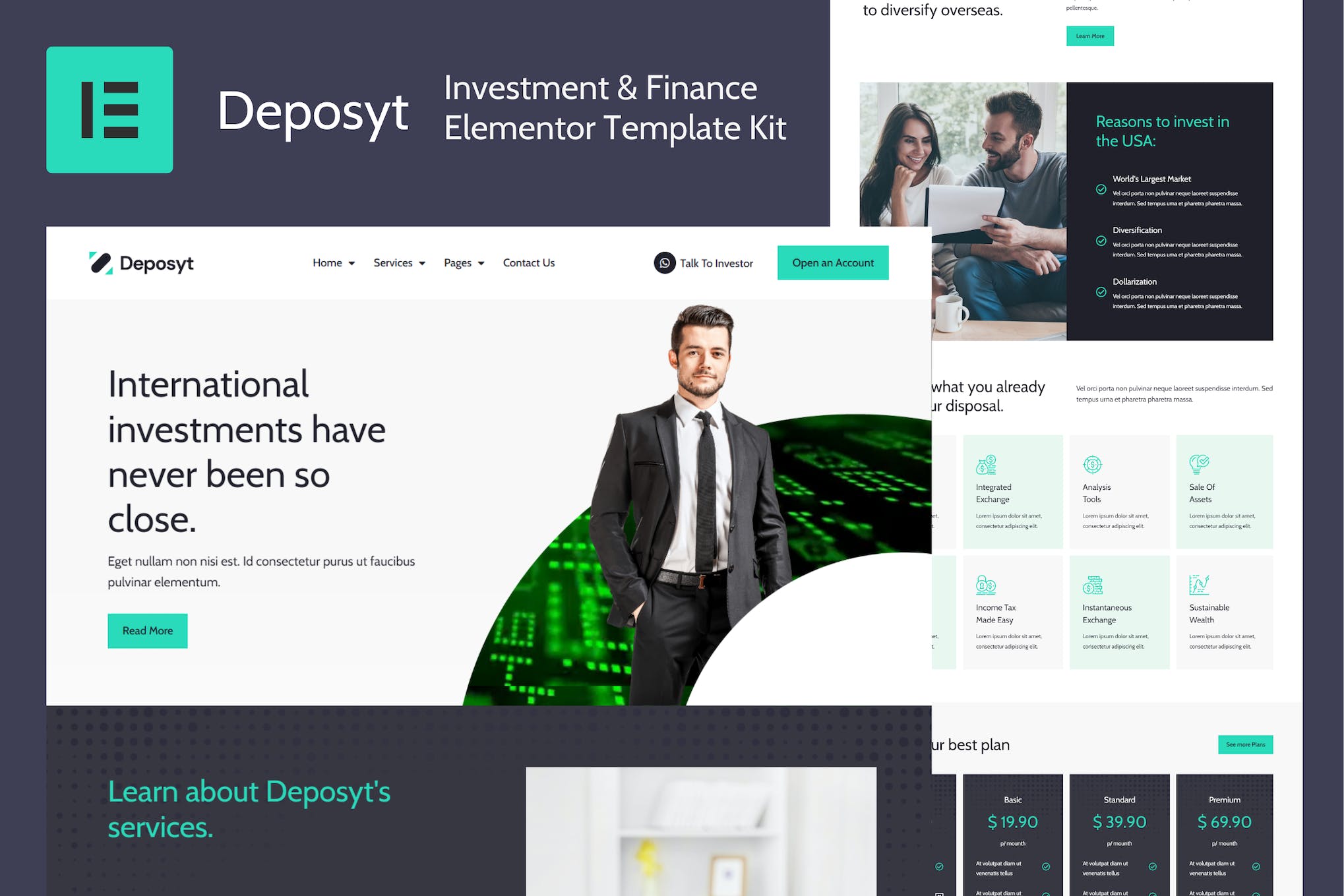 Deposyt- Investment and Finance Elementor Template Kit