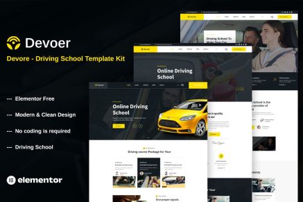 Devore- Driving School Elementor Template Kit
