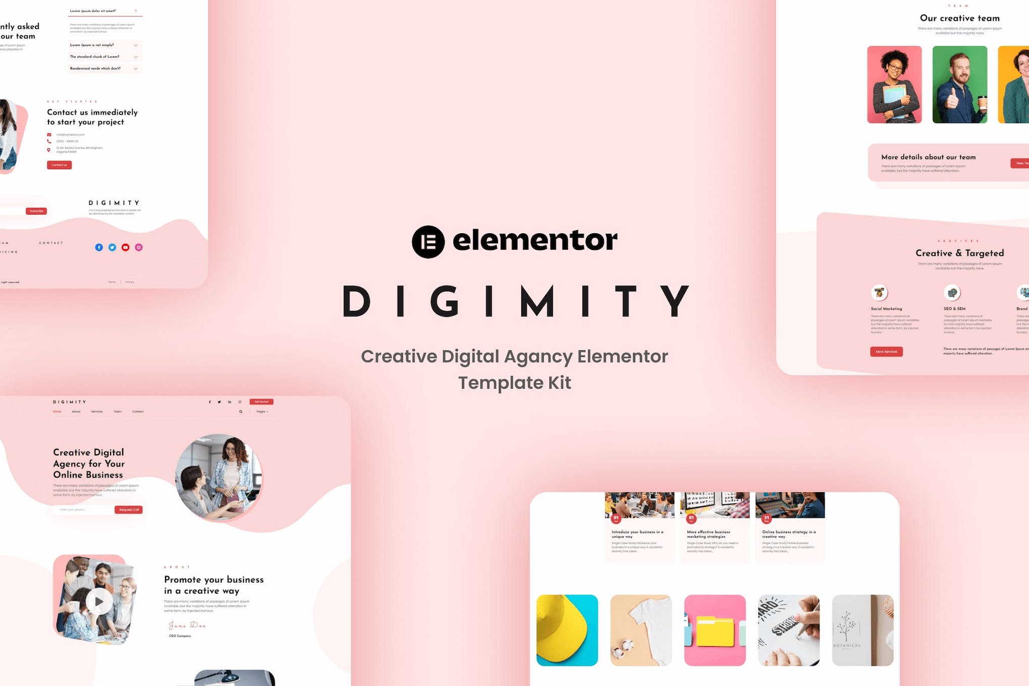 Digimity- Creative Digital Agancy Elementor Template Kit