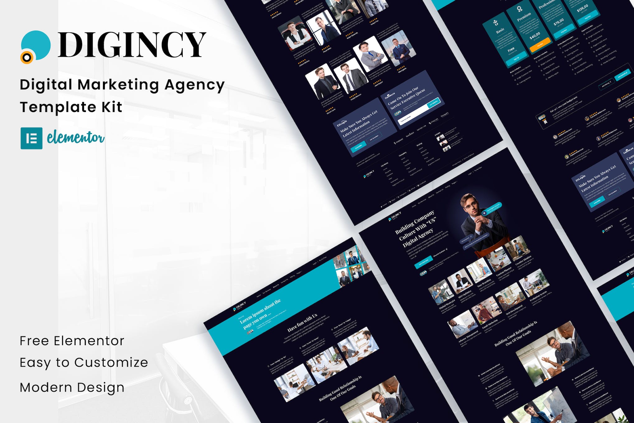 Digincy- Digital Marketing Agency Elementor Template Kit