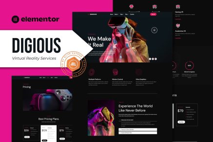 Digious- Virtual Reality Services Elementor Template Kit