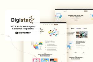 Digistar – SEO & Social Media Agency Elementor Templat Kit