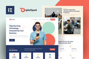 DigitalSpark – IT Services Elementor Template Kit