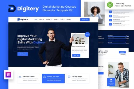 Digitery- Digital Marketing Courses Elementor Template Kit