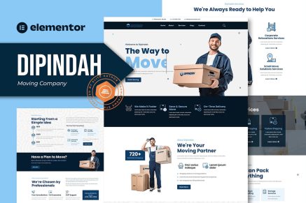 Dipindah- Moving Company Elementor Template Kit