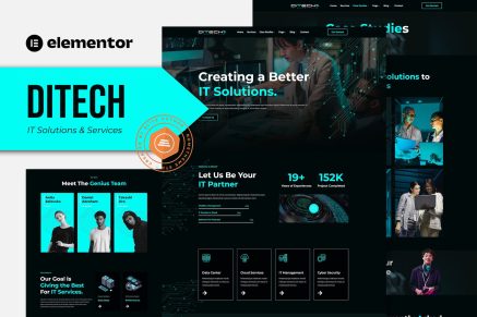 Ditech- IT Solutions and Services Company Elementor Template Kit