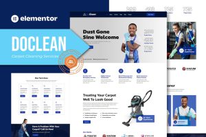 Doclean – Carpet Cleaning Services Elementor Template Kit