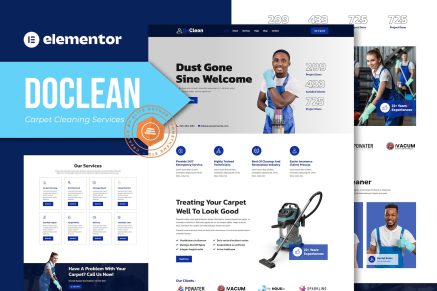 Doclean- Carpet Cleaning Services Elementor Template Kit