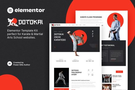 Dotokai- Karate and Martial Arts School Elementor Template Kit