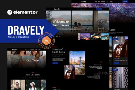 Dravely- Travel and Vacation Elementor Template Kit