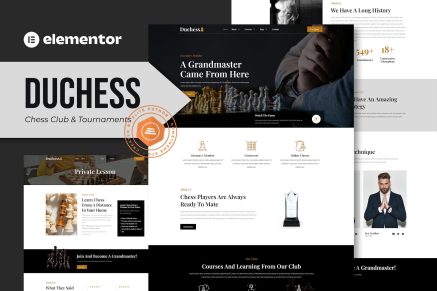 Duchess- Chess Club and Tournament Elementor Template Kit