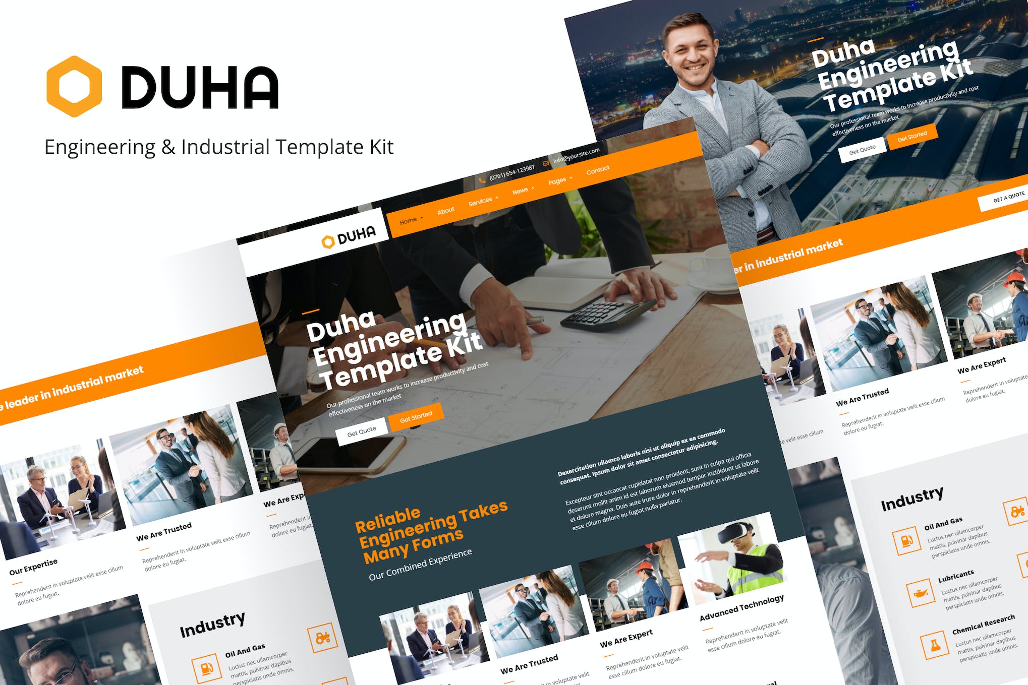 Duha- Engineering and Industrial Elementor Template Kit