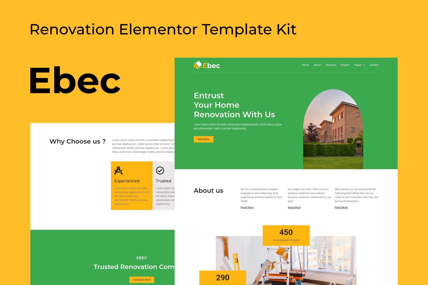 Ebec- Renovation Elementor Template Kit