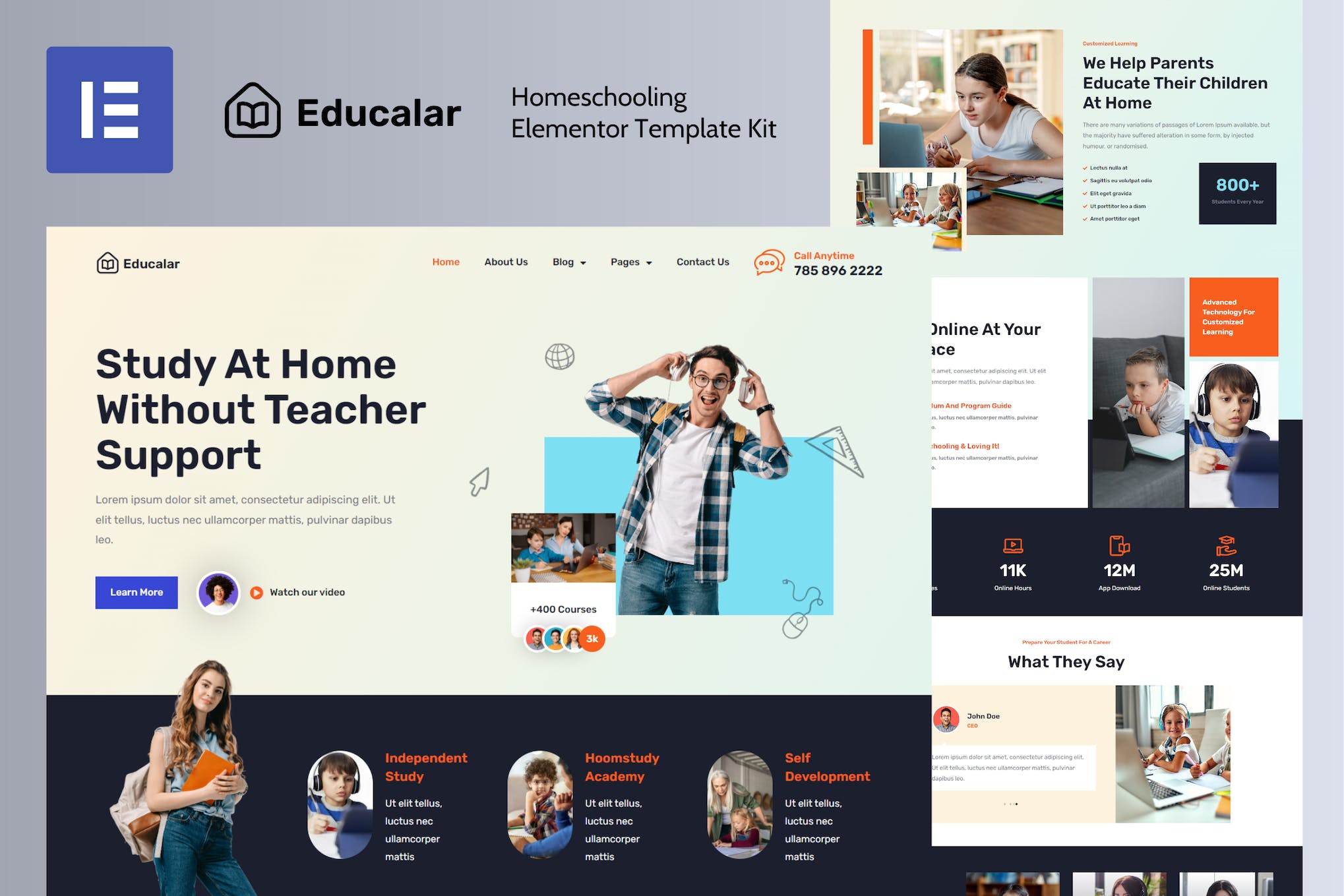 Educalar- Homeschooling Elementor Template Kit