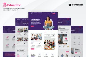 Educator – University & School Education Elementor Template Kit