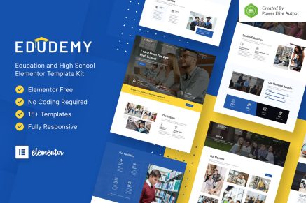 Edudemy- School and Education Elementor Template Kit