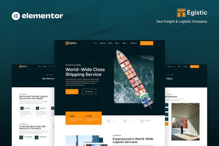 Egistic- Sea Freight and Logistic Company Elementor Template Kit
