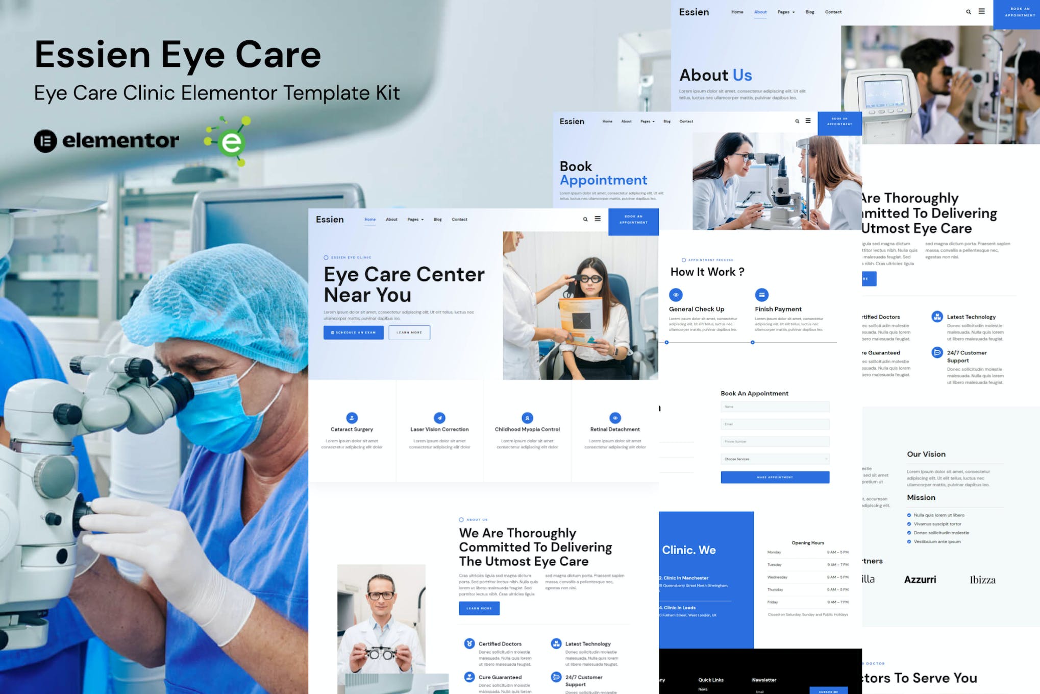 Essien- Eye Care Clinic Elementor Template Kit