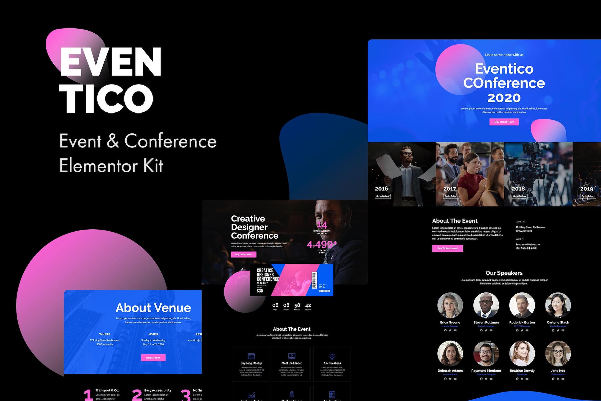 Eventico- Event and Conference Elementor Template Kit
