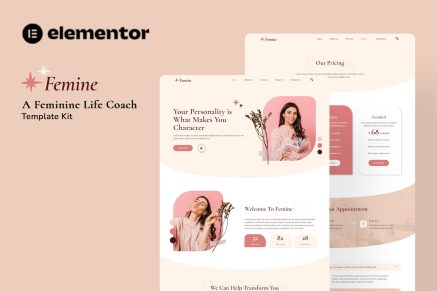 Femine- Feminine Life Coach Elementor Template Kit
