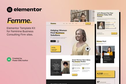Femme- Feminine Business Consulting Elementor Template Kit
