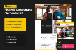 Finanzio – Financial Advisor Elementor Template Kit