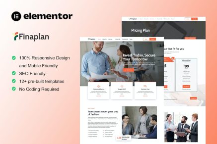 FinaPlan- Finance and Investment Elementor Template Kit